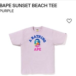 BAPE A BATHING APE Sunset Beach Tee 'Purple'